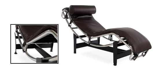 chaise noir en acier inoxydable