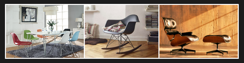 Exemples de produits Eames