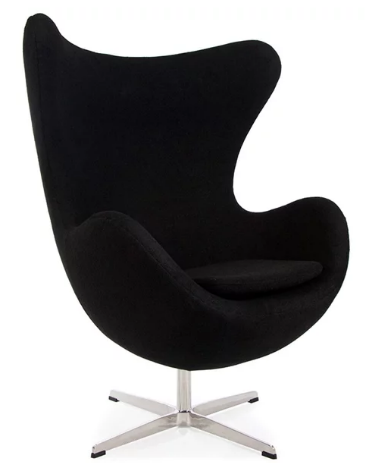 Fauteuil Egg Jacobsen noir