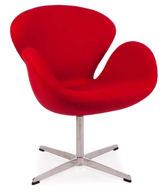 Le fauteuil Swan rouge