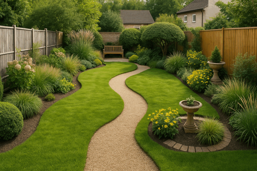 Aménager un jardin rectangulaire