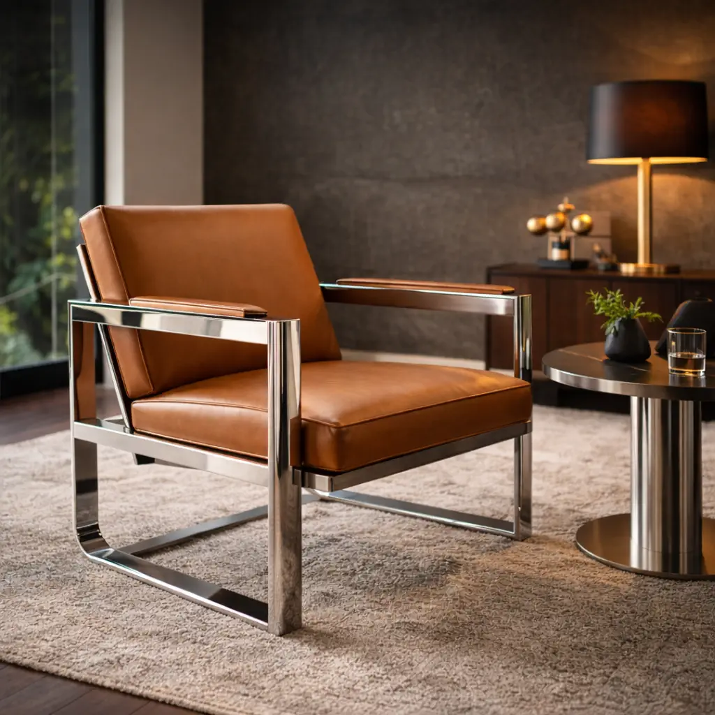 Chaise design en métal